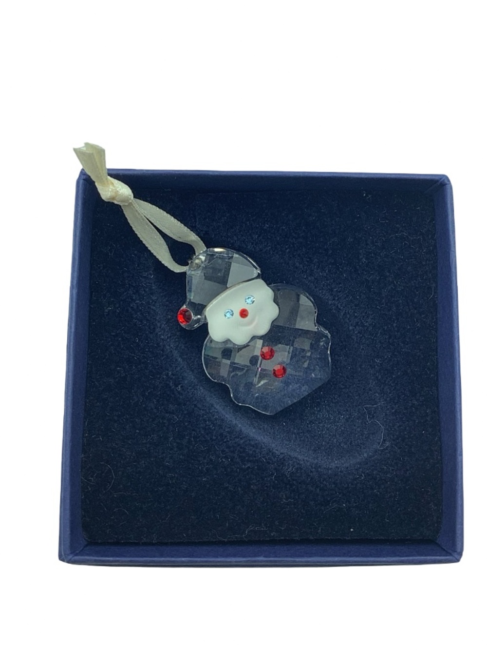 Swarovski Retired Crystal Santa Ornament In Box